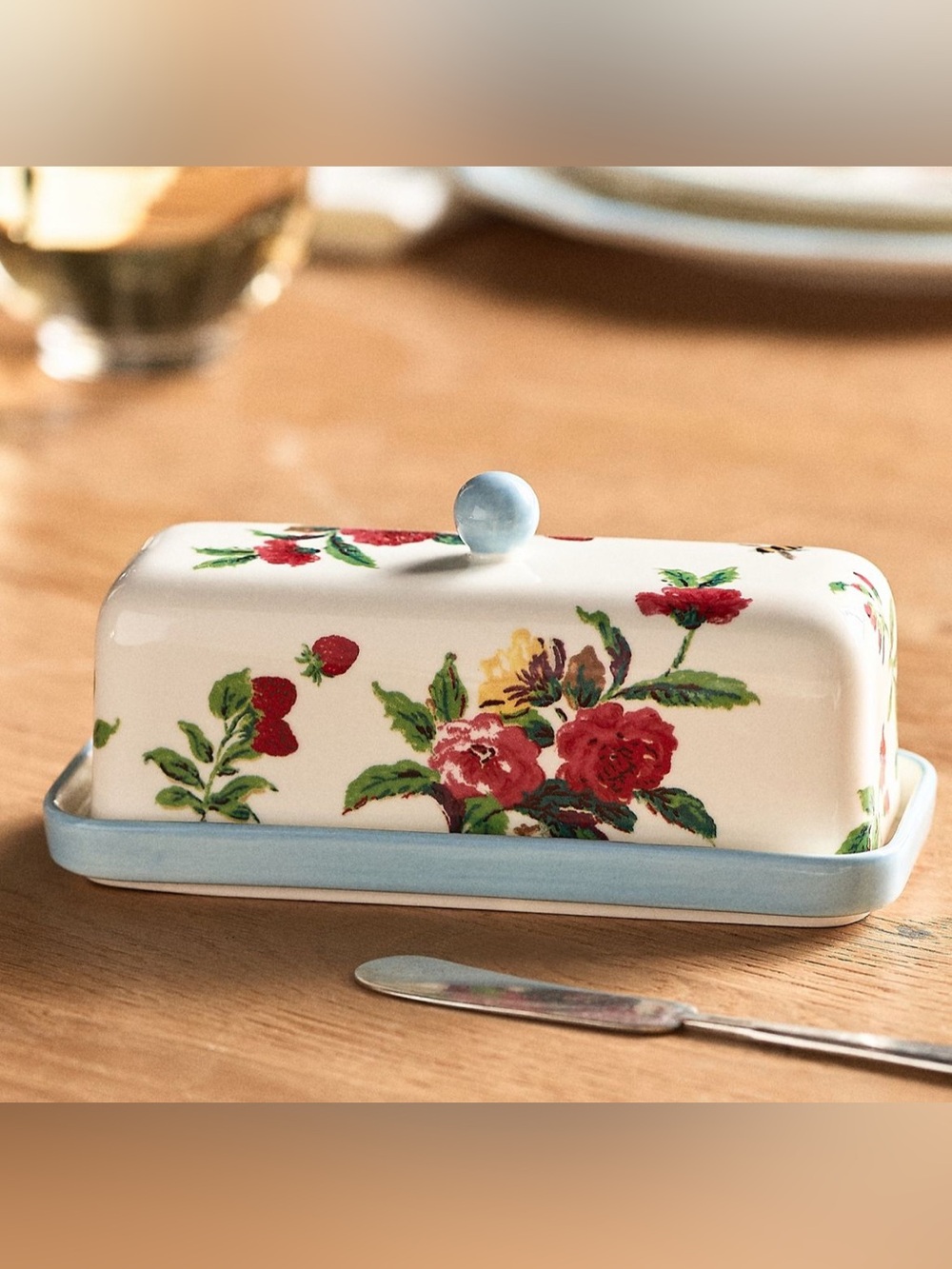 Anthropologie Camille Stoneware Butter Dish
